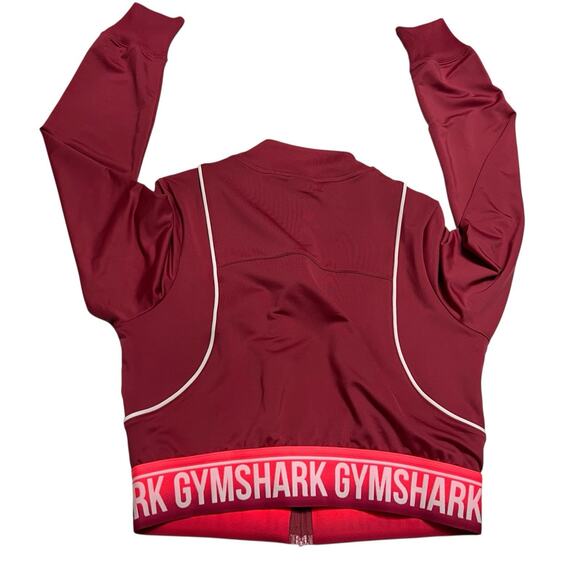 Gymshark Recess Track Top Size S Cream Cropped Zip Up Jacket Workout Fitness Gym - Picture 4 of 6
